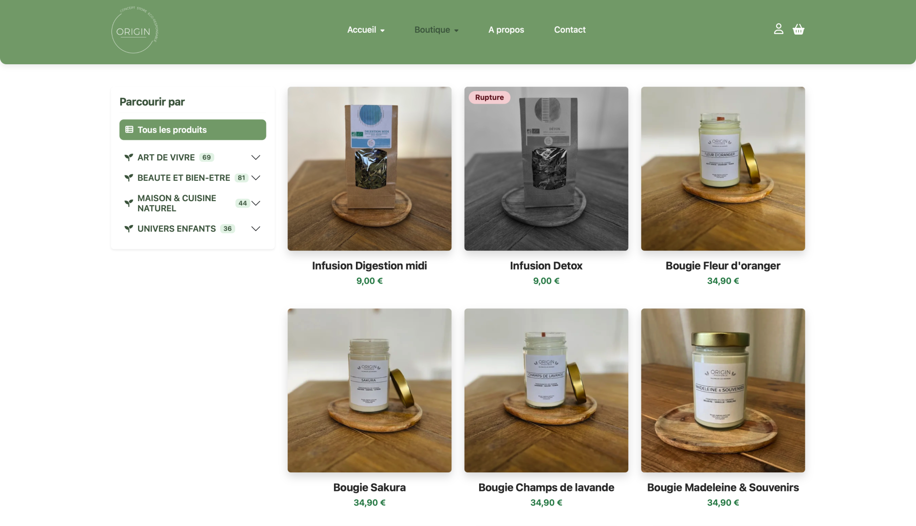 Image de galerie du projet Origin Eco Store - visuel 3